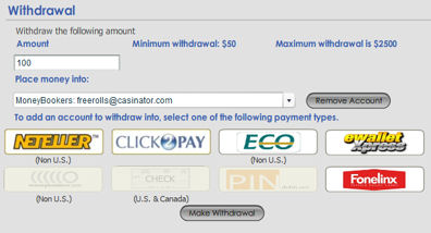 Freerolls Winnings Withdrawal